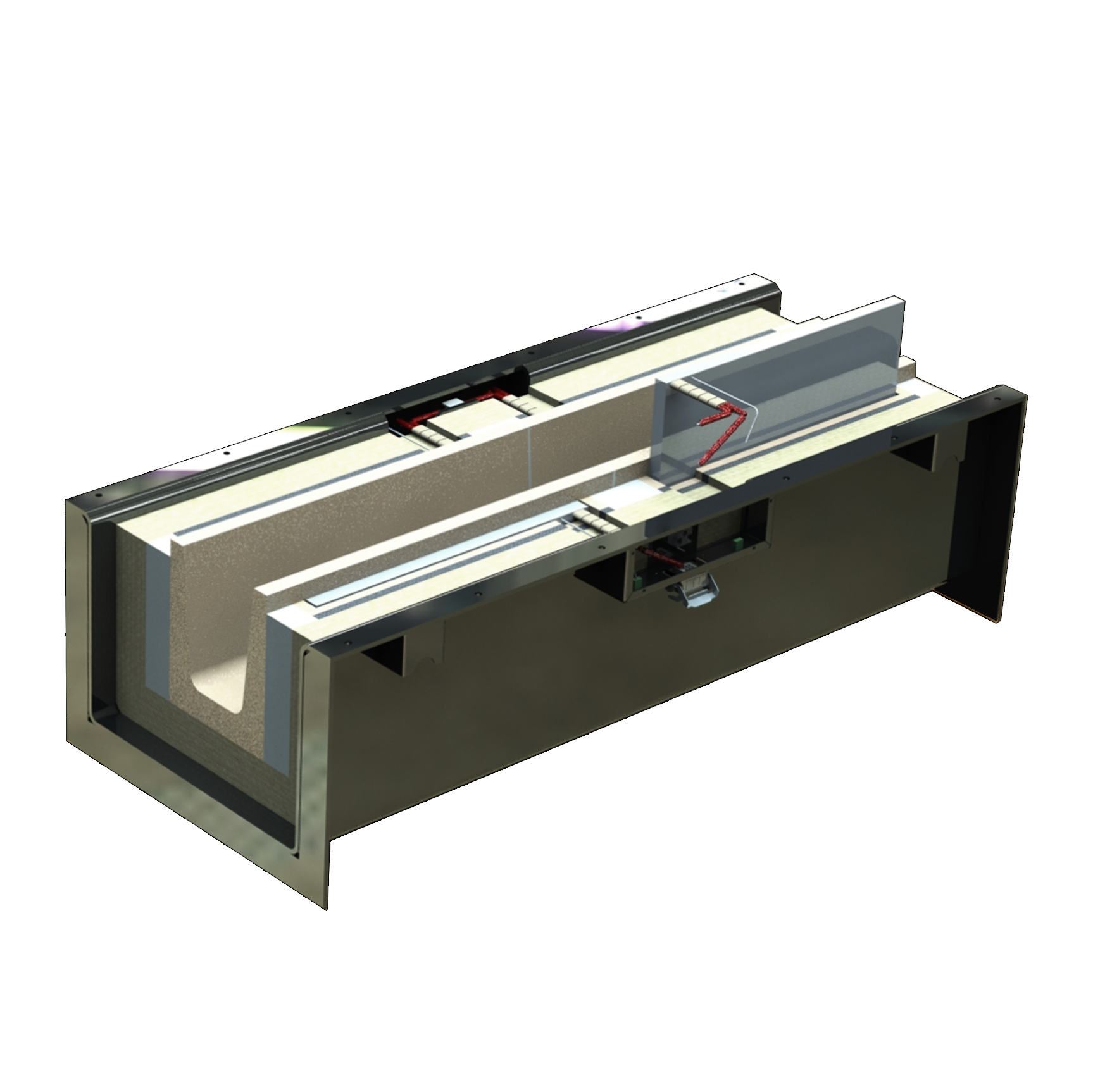 Electrically heated casting launder (side)
